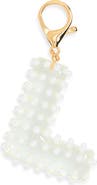 Leith Faux Pearl Initial Bag Charm