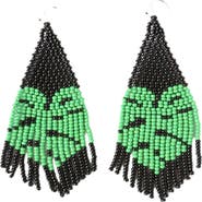 Fosterie Black Monstera Earrings