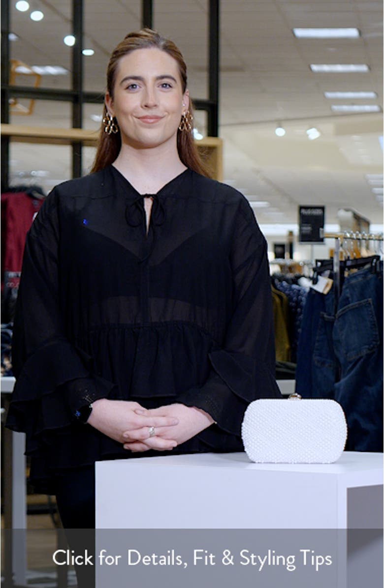 Claire Faux Pearl Frame Clutch, sales video thumbnail