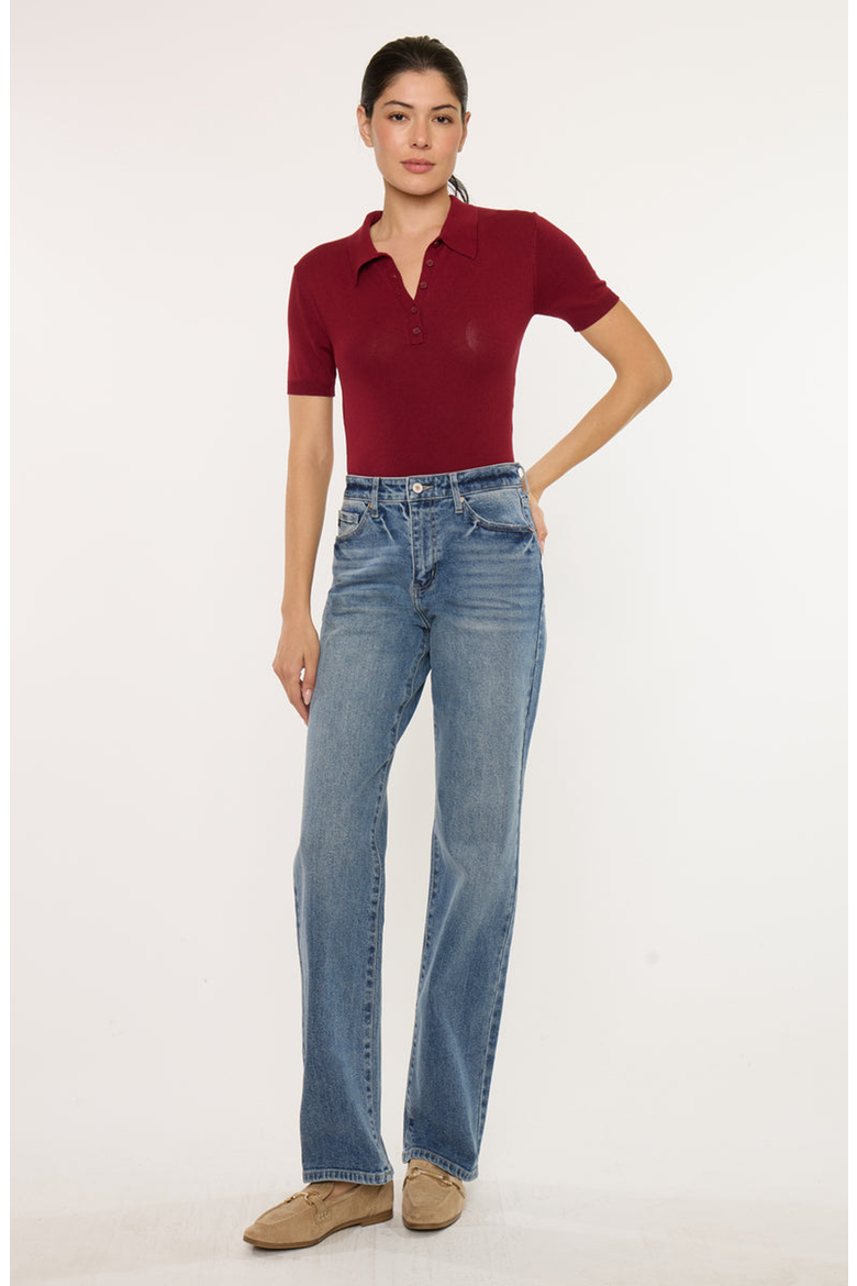 Ophelia High Rise True Straight Leg Jeans, Alternate, color, Medium Wash