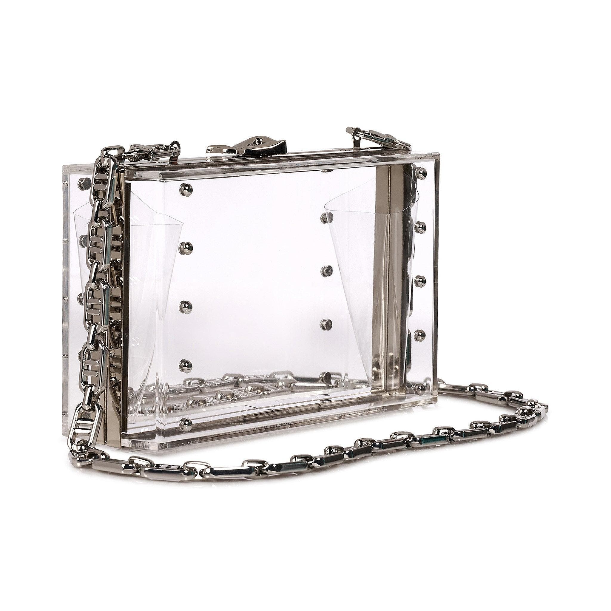 DESERI Halo Crossbody Clutch, Alternate, color, Silver