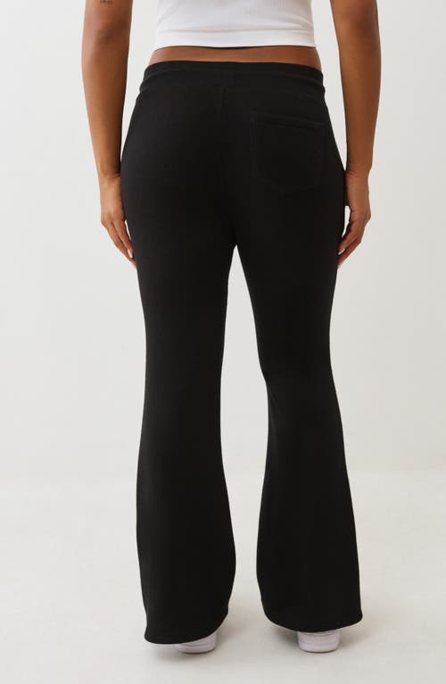 True Religion Flare Leg Sweatpants In Black
