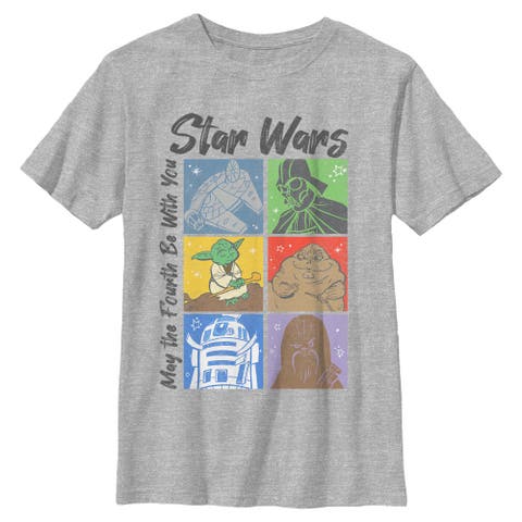 Boy's Star Wars Pastel Colors Collage May The Fourth  Graphic T-Shirt