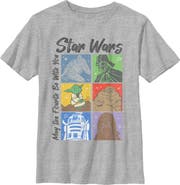 Star Wars Boy's Star Wars Pastel Colors Collage May The Fourth Graphic T-Shirt