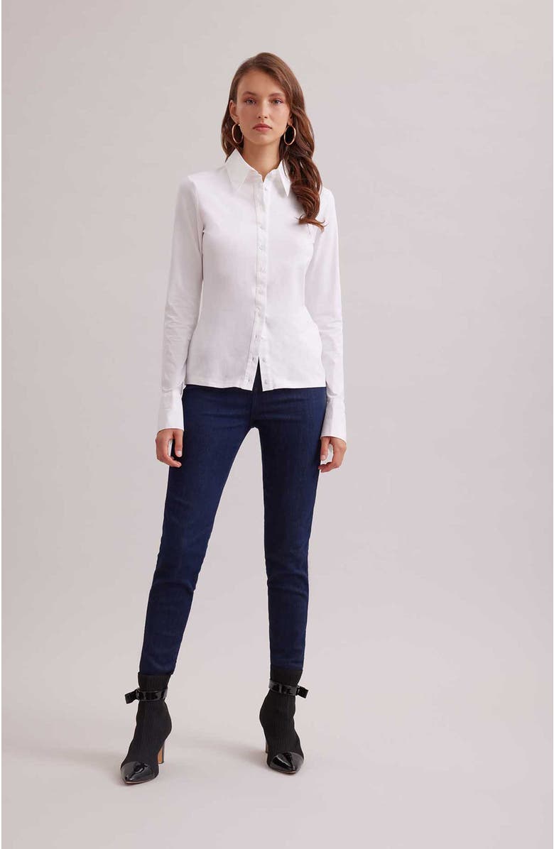 Anne Fontaine Nuage White Shirt, Alternate, color, 