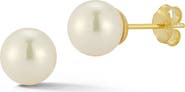 GLAZE JEWELRY 7.5-8mm Cultured Pearl Stud Earrings