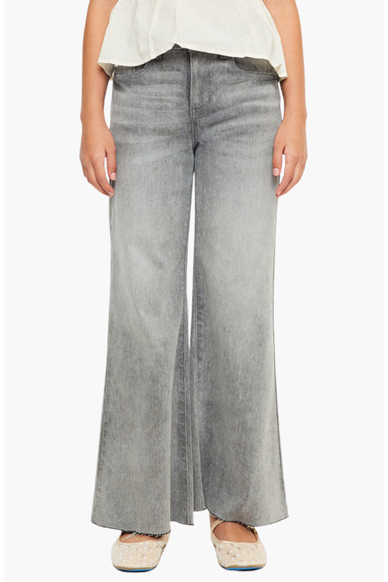 Kaitlyn High Rise Cropped Palazzo Jeans, Main, color, Light Gray