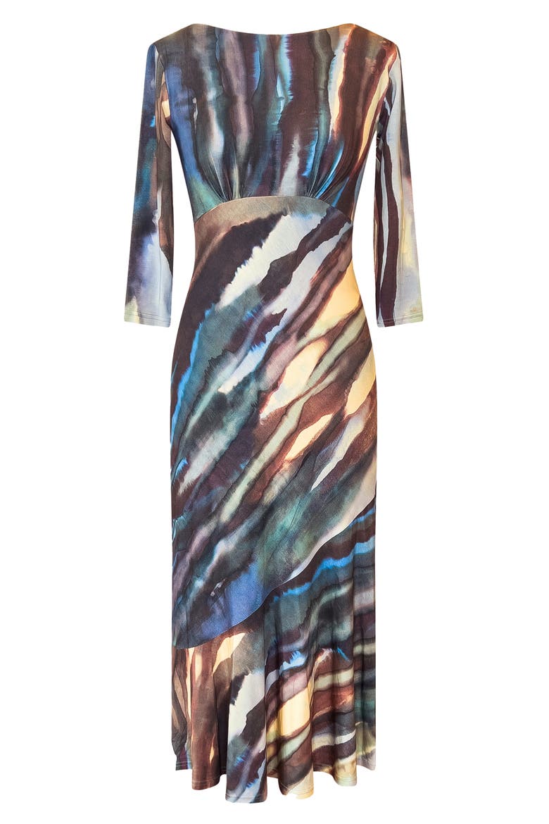 Maxine Asymmetric Dress, Alternate, color, Ocean Blue