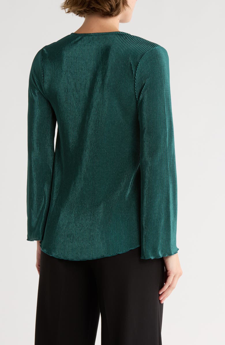 CHENAULT Long Sleeve Bodre Top, Alternate, color, Hunter