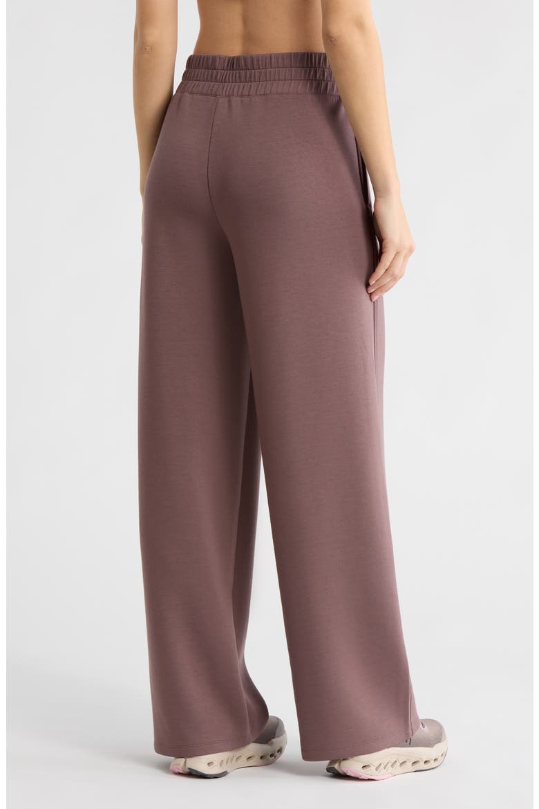 Whisper Knit High Waist Wide Leg Pants, Alternate, color, GREY PLUM