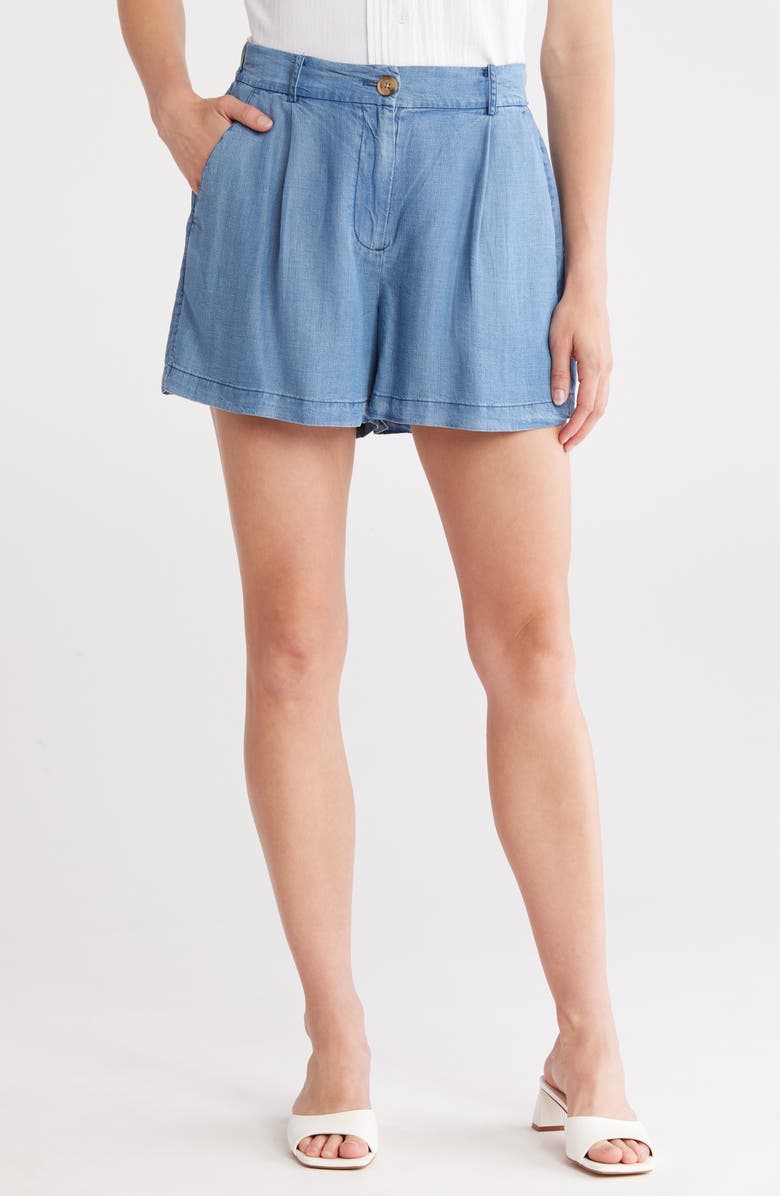 ELIE ELIE TAHARI Tencel<sup>®</sup> Lyocell Shorts, Main, color,