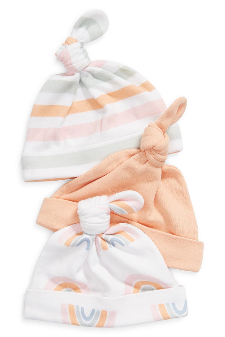 3-Pack Knotted Hats, Main, color, RAINBOW PACK