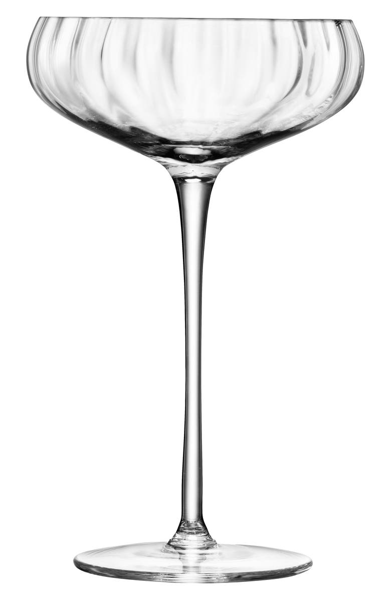 LSA Aurelia Set of 2 Champagne Saucers, Alternate, color, Clear