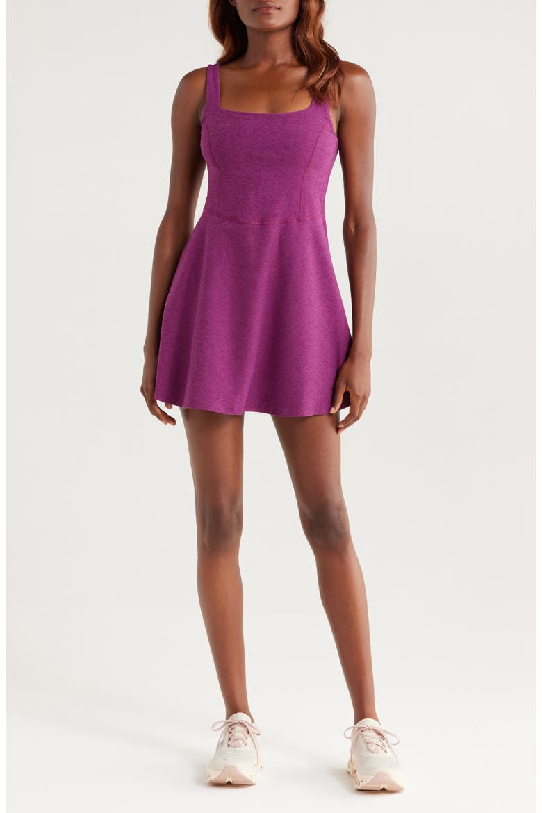 Garden Party Space Dye Sleeveless Minidress, Main, color, AUBERGINE-BEET