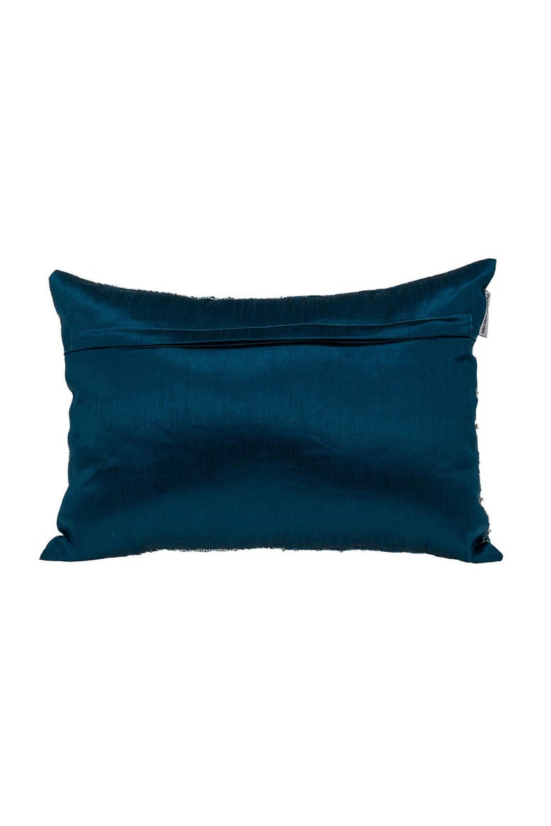 Petunia Tapestry Throw Pillow, Alternate, color, GREEN