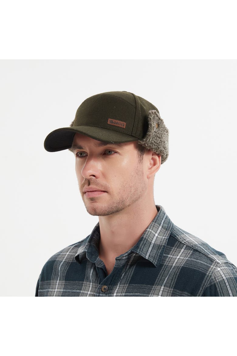York Men's Berber Earflap Cap, Alternate, color, Olive