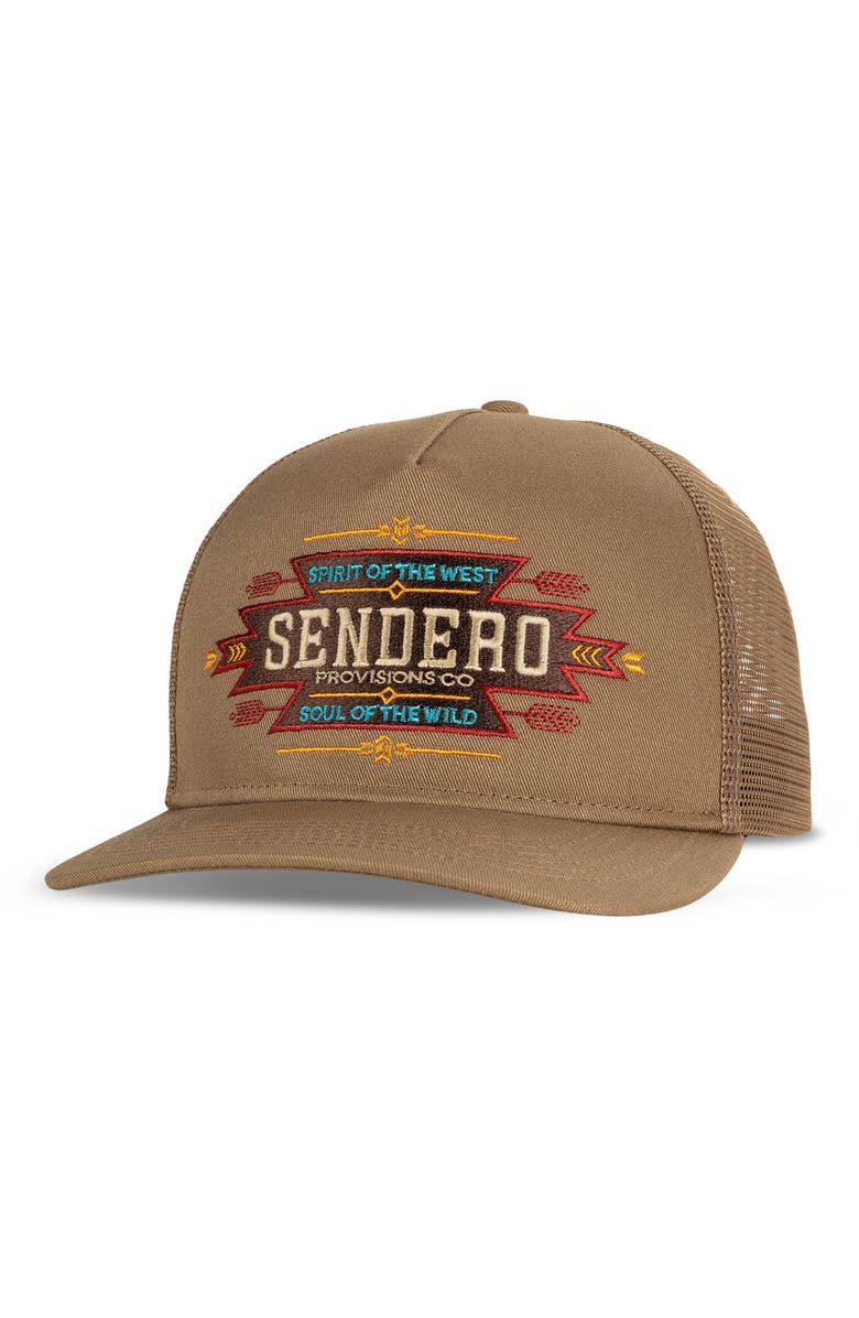 SENDERO PROVISIONS CO. Southwest Trucker Hat, Main, color, Brown