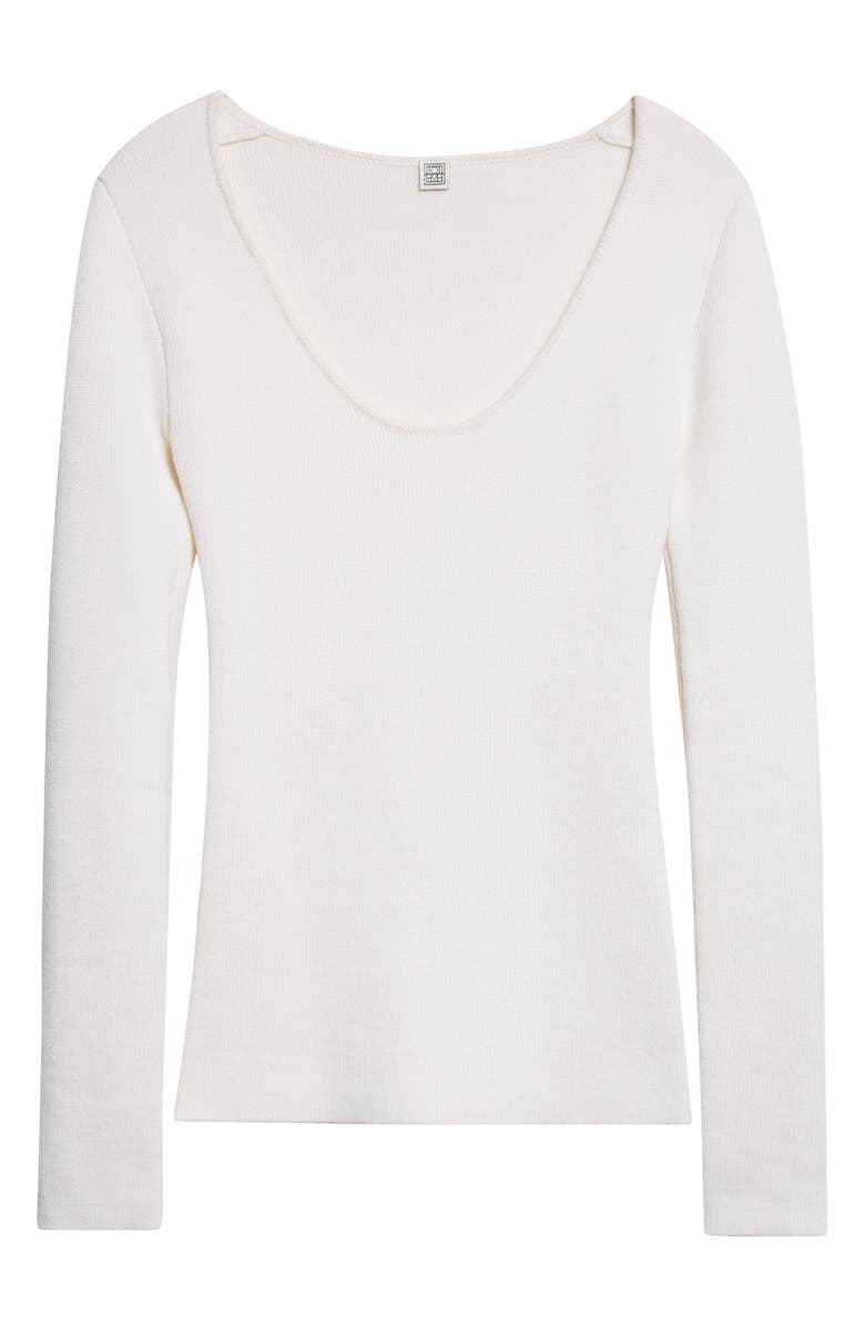 TOTEME Merino Knit Top, Alternate, color, Ecru