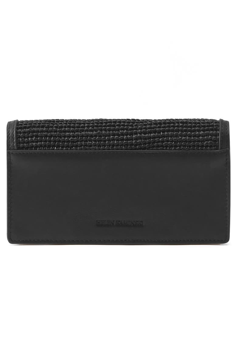 Helen Kaminski Adelia Raffia Trim Leather Wallet, Alternate, color,
