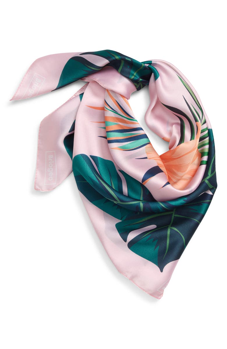 Briogeo Paradise Pink Satin Scarf, Main, color,