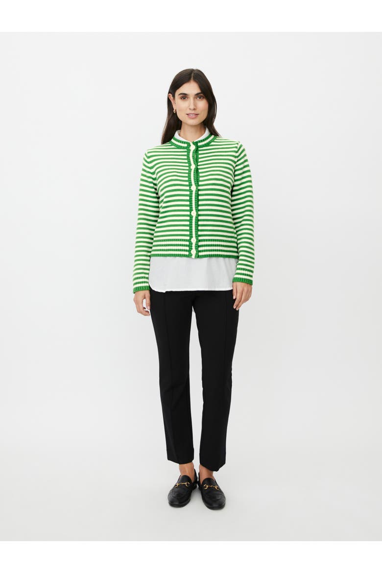 MaLucanja Striped Cardigan, Alternate, color, Mint Green