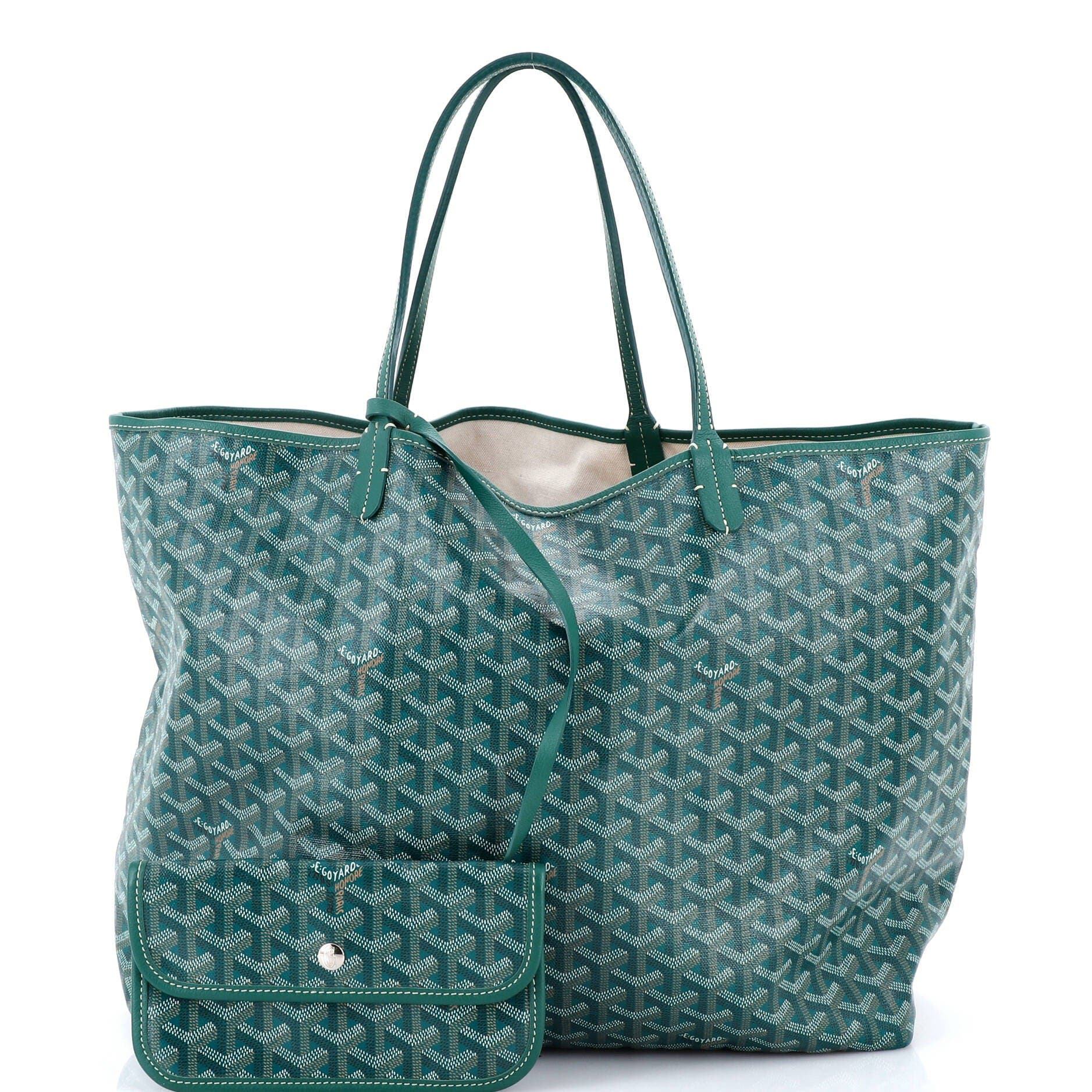 Pre-Owned Goyard Saint Louis Tote Coated Canvas GM, Alternate, color, Green