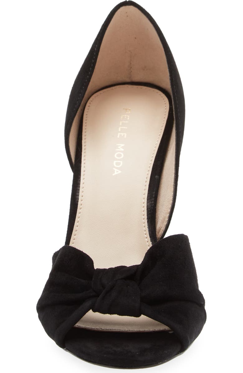 Pelle Moda Wayan Knot Detail Open Toe Pump, Alternate, color,