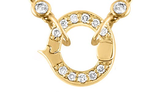 Eden Presley Diamond Bezel Necklace In Yellow Gold/diamond