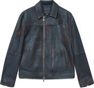 John Varvatos Otis Distressed Leather Moto Jacket
