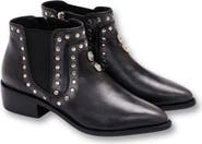 Clara Barcelo Take It or Leave It Studded Leather Chelsea Boot