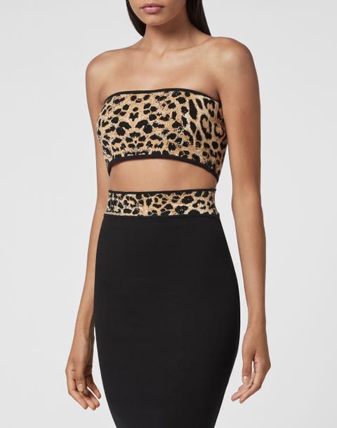 Knit Top Leopard Women