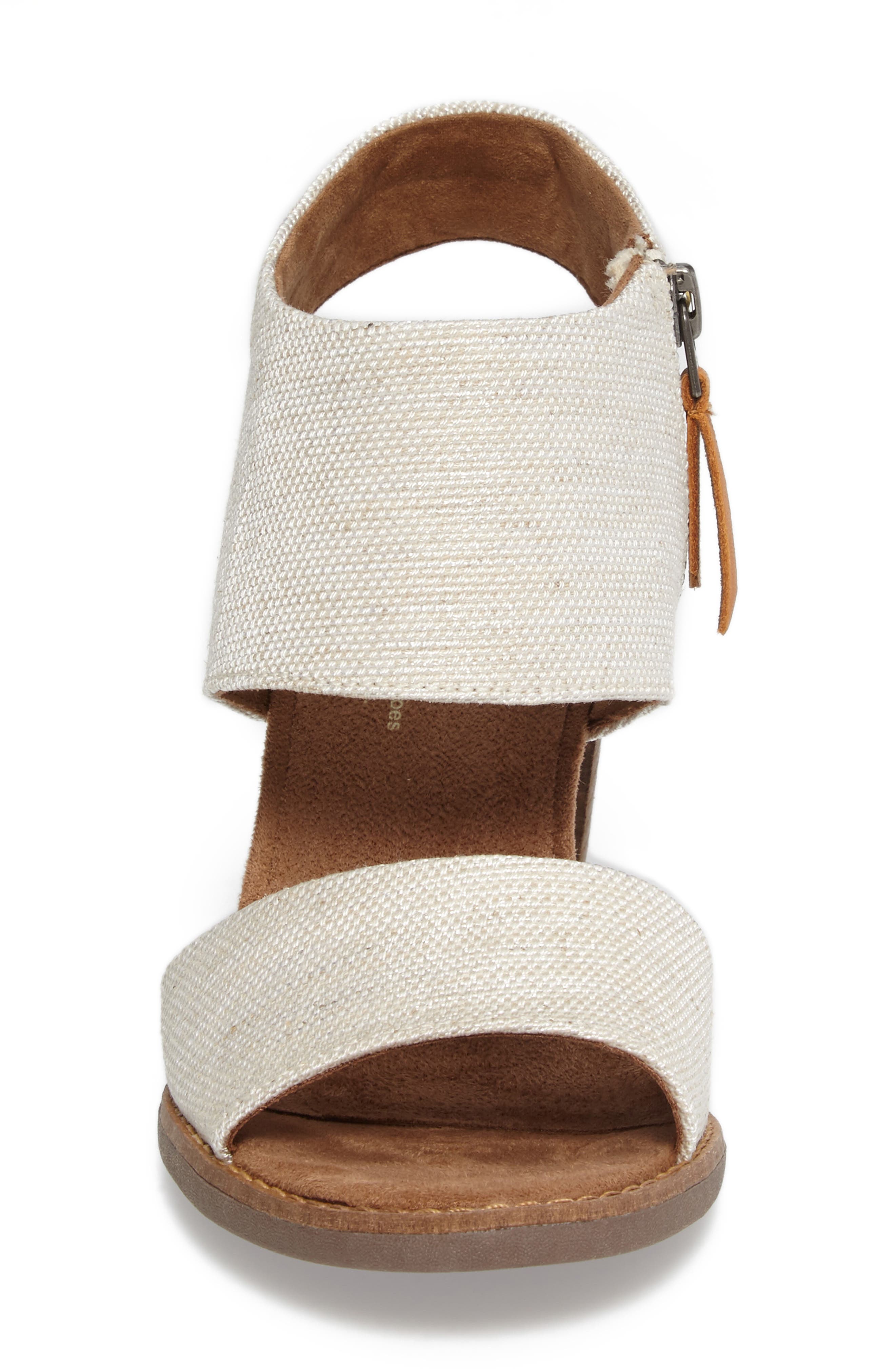 TOMS Majorca Cutout Sandal, Alternate, color, Natural