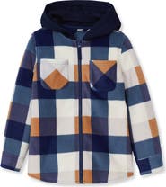 Lands' End Kids Long Sleeve Hooded Flannel