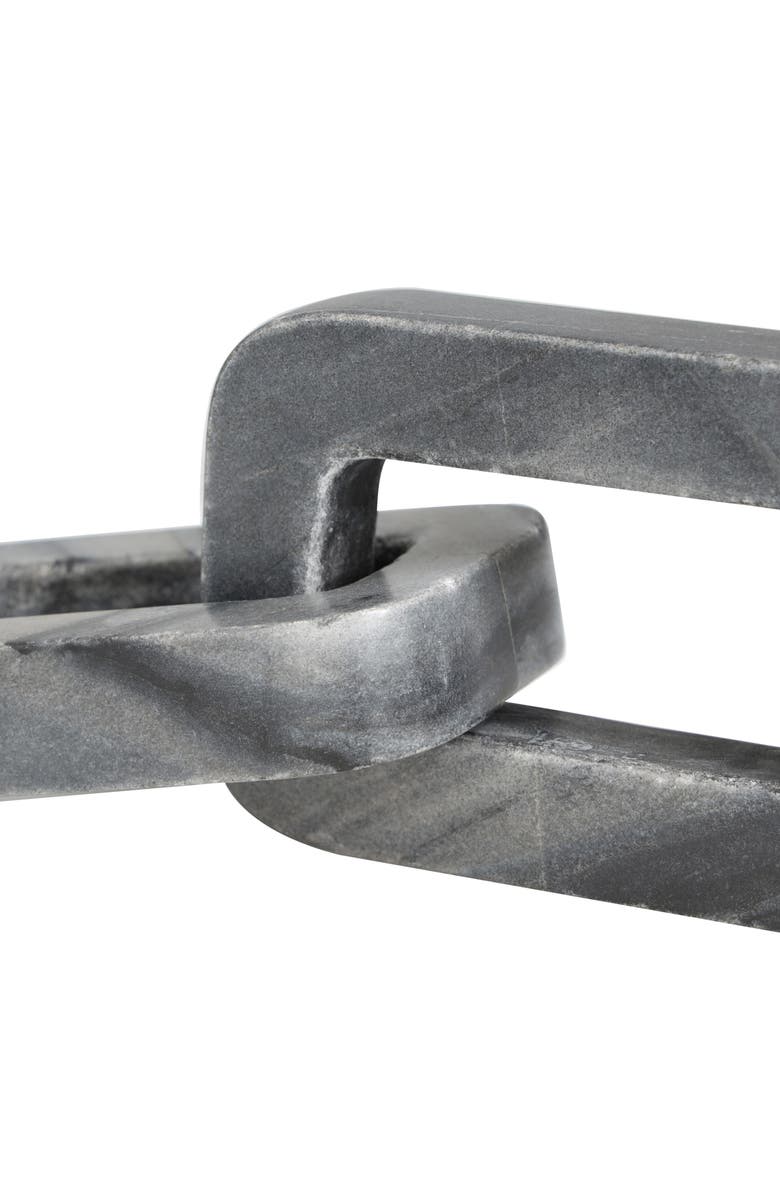 VIVIAN LUNE HOME Marble Chain Sculpture, Alternate, color, Grey