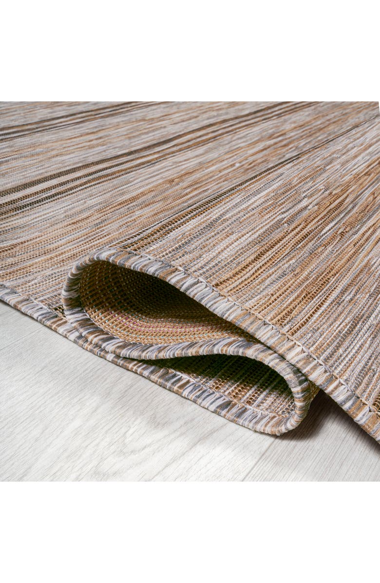JONATHAN Y Bo Modern Farmhouse Wide Stripe Indoor/Outdoor Area Rug, Alternate, color, Brown/Natural