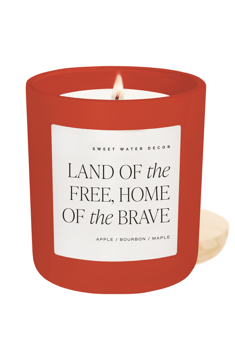 SWEET WATER DECOR Land of the Free, Home of the Brave 15 oz Soy Candle, Main, color, Land Of The Free