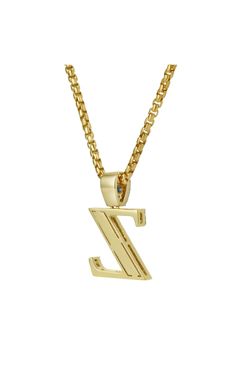 LuvMyJewelry Z Initial Diamond Pendant 10K Yellow Gold - 0.72 Carats, Alternate, color, 10K Yellow Gold