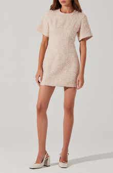 Portilla Short Sleeve Tweed Minidress