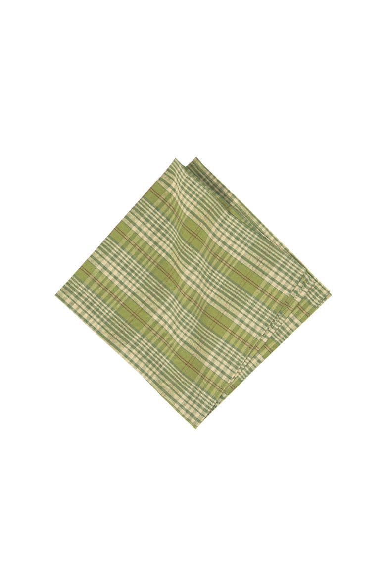 Holly Plaid Napkin Set of 6, Main, color, Green