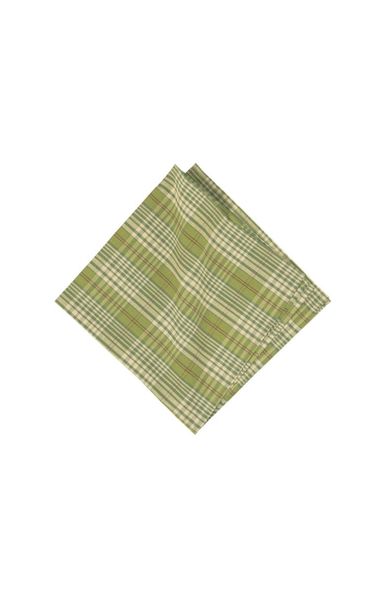 C&F Home Holly Plaid Napkin Set of 6, Main, color, Green