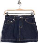 Princess Polly Nickei Denim Miniskirt