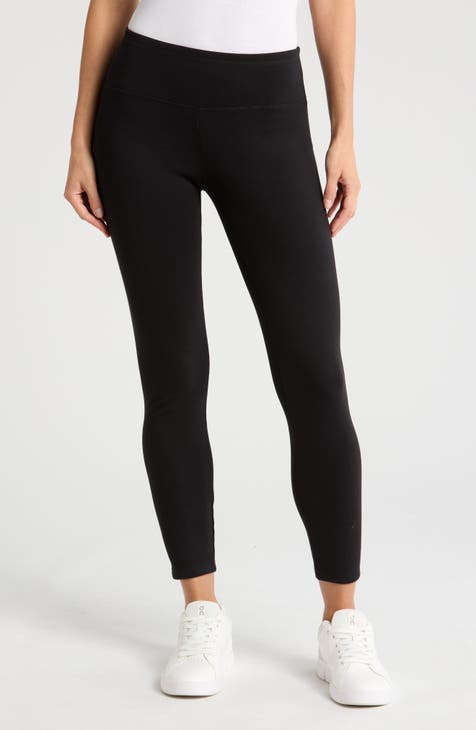 Hue fleece lined denim leggings black deals