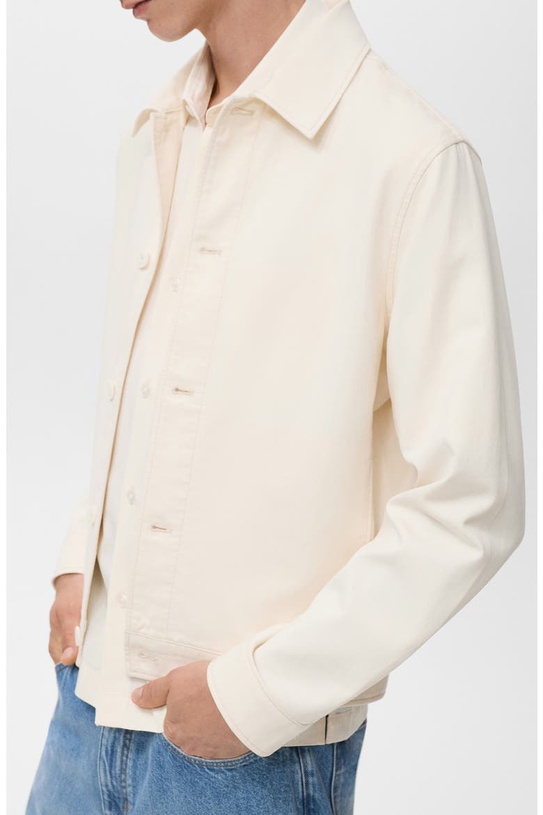 Straight Cotton Blend Jacket, Alternate, color, ECRU