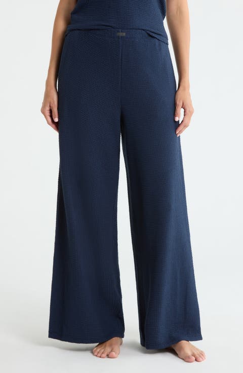 Stretch Organic Cotton Seersucker Lounge Pants