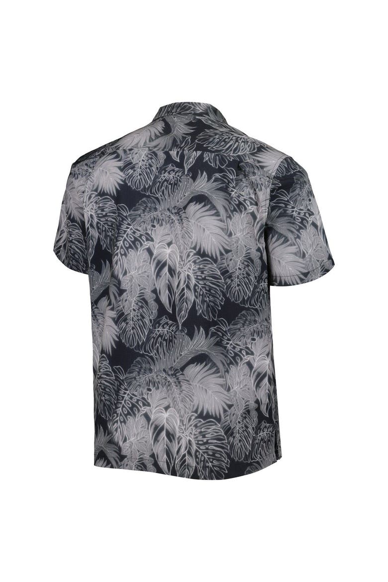 Men's Tommy Bahama Black Las Vegas Raiders Coast Luminescent Fronds Camp IslandZone Button-Up Shirt, Alternate, color, Black