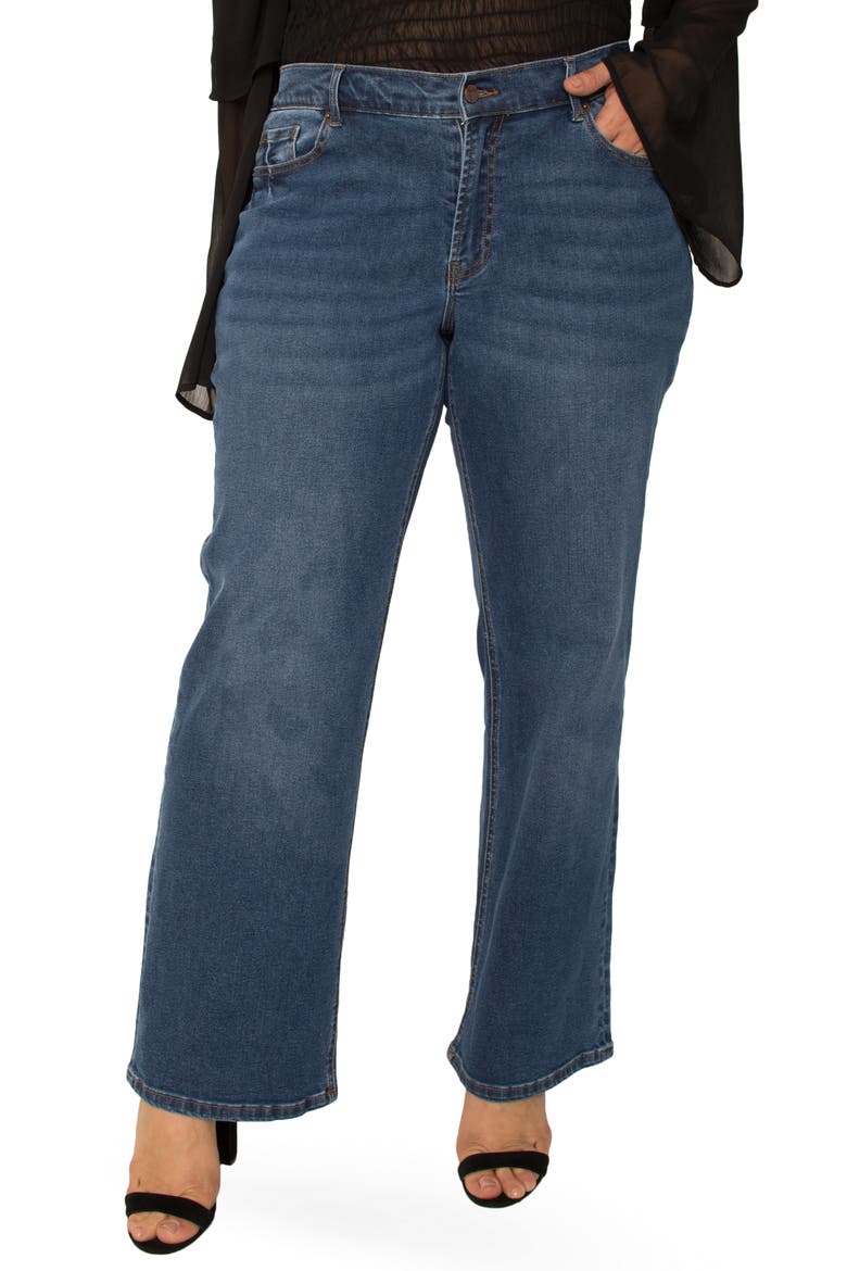 Slim Wide Leg Jeans, Main, color, WHISKER