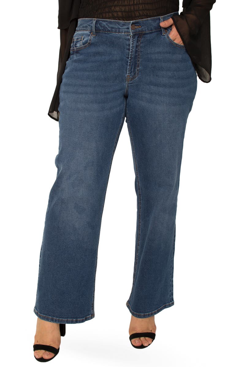 Standards & Practices Slim Wide Leg Jeans, Main, color, 