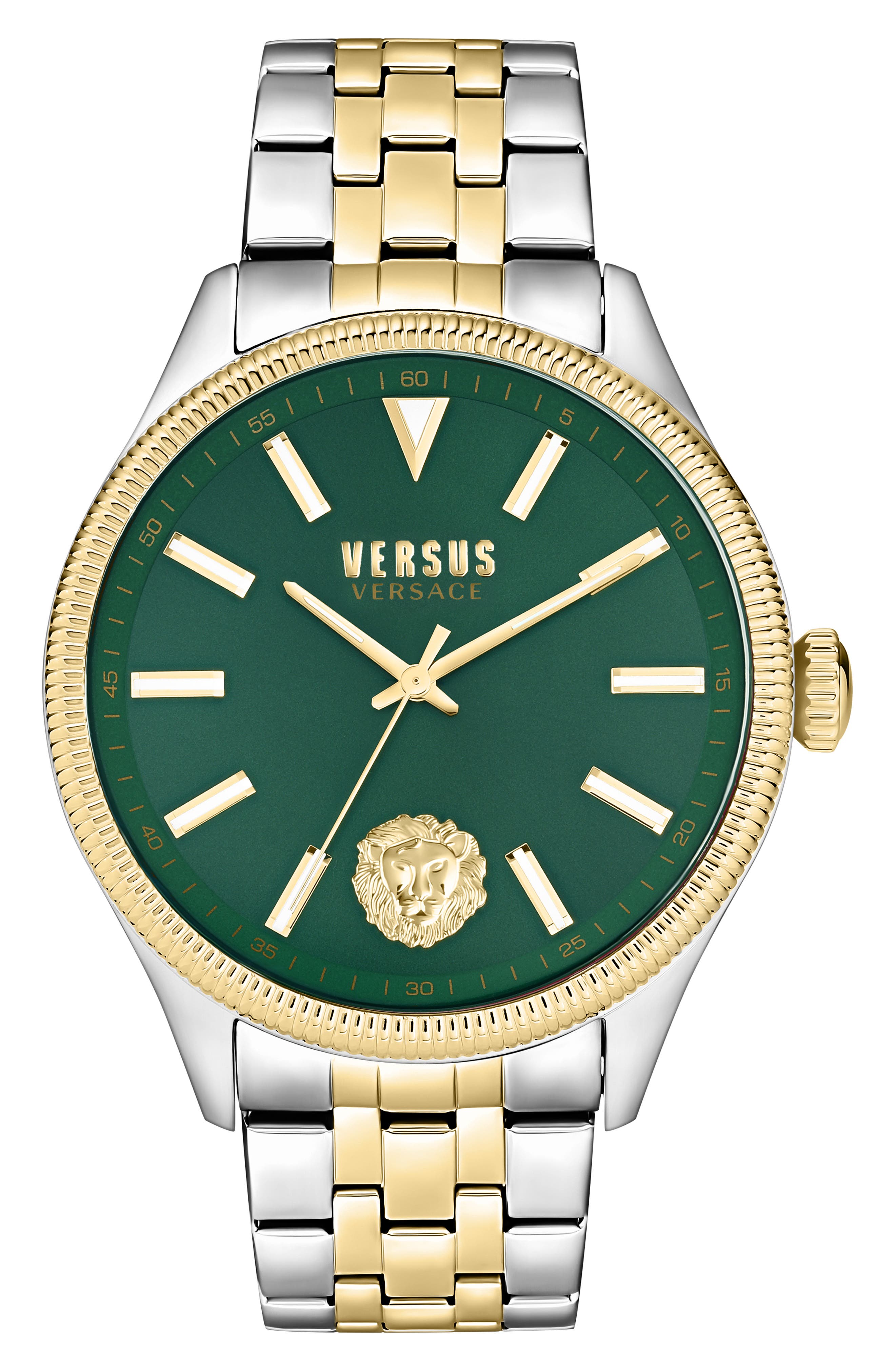 VERSUS Versace Colonne Two-Tone Bracelet Watch, 45mm (Men) | Nordstromrack