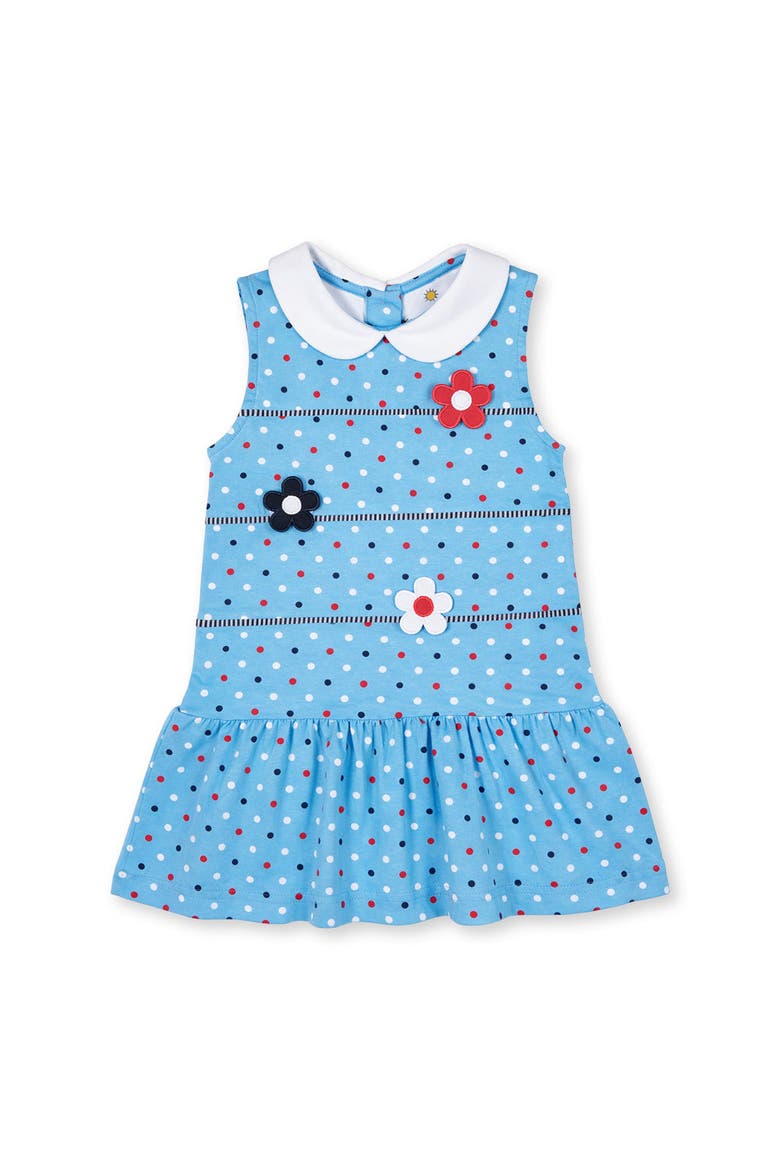 Printed Knit Dress With Flowers, Main, color, Blue/Multi