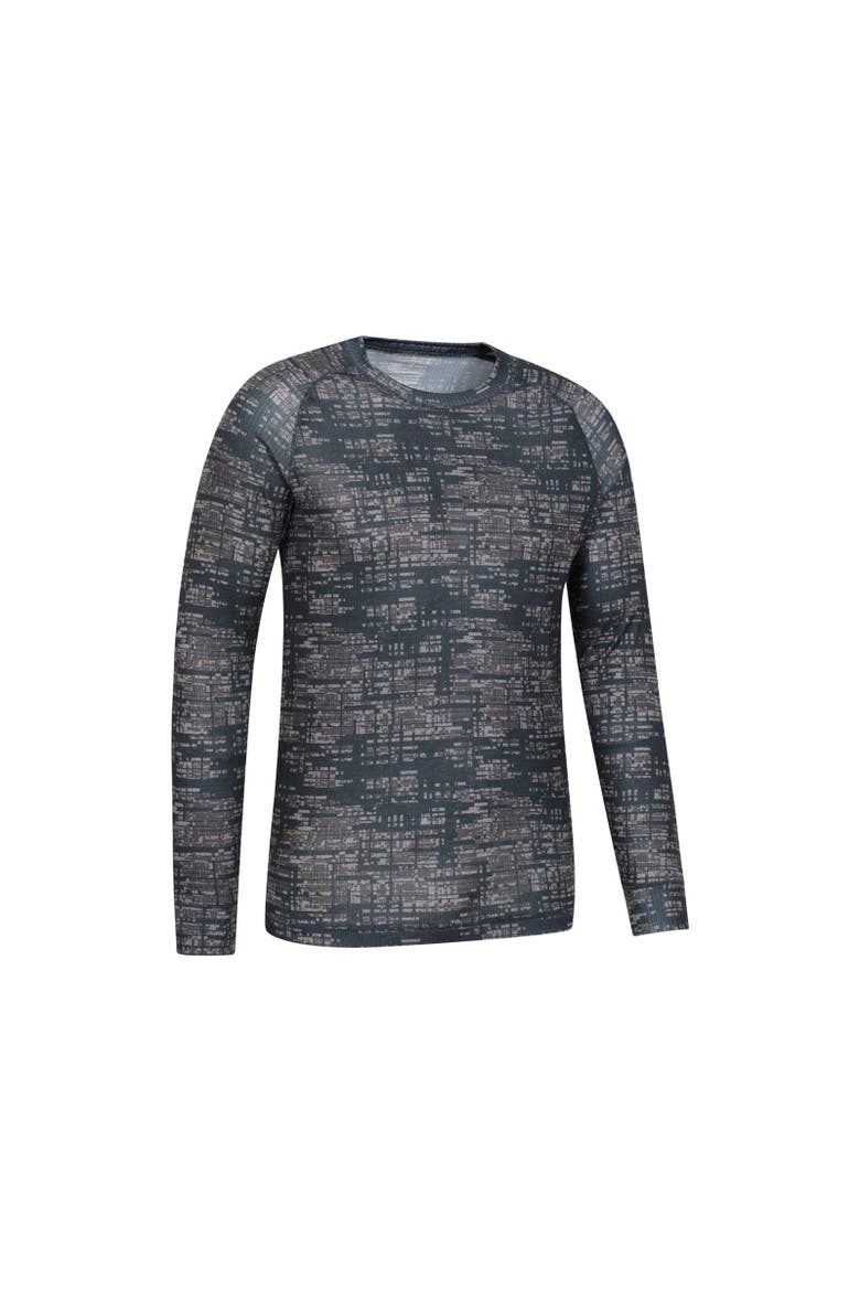 Talus Printed Long-Sleeved Thermal Top, Alternate, color, Black
